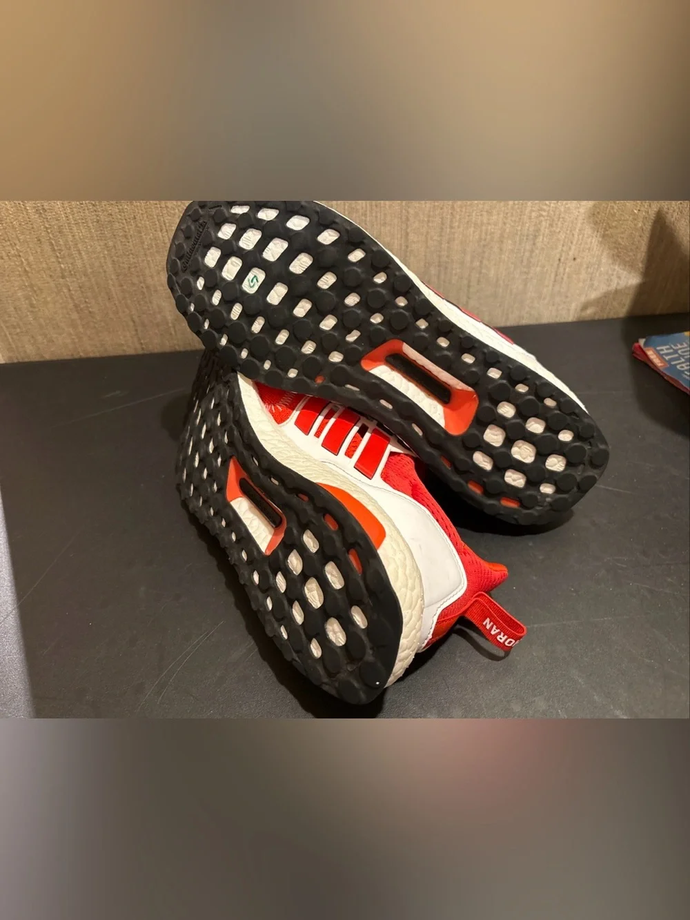 Adidas Men’s UltraBoost Lindsey Horan Red White Sz 11 Sneaker Shoes